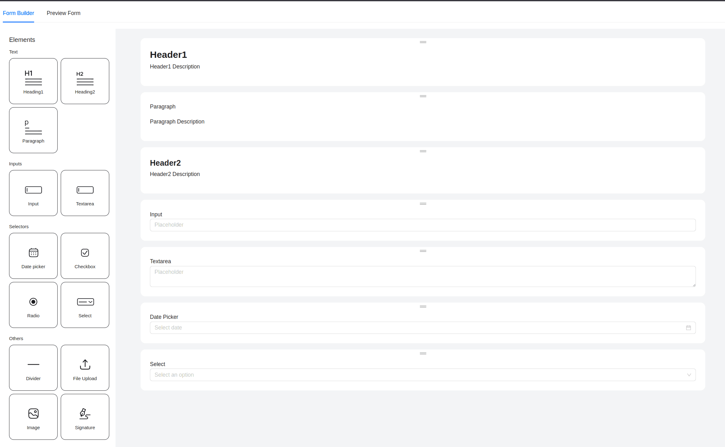 React Antd Form Builder